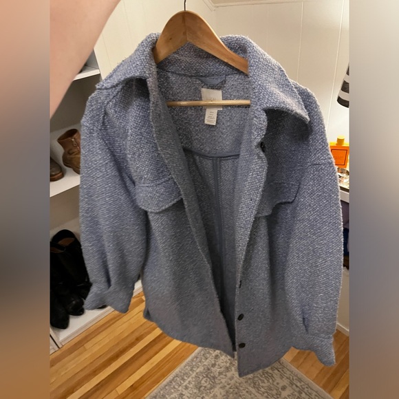 Blue Tweed Shacket - Picture 1 of 2